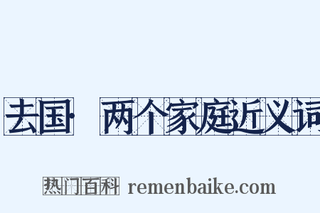 去国·两个家庭近义词是什么意思的图片